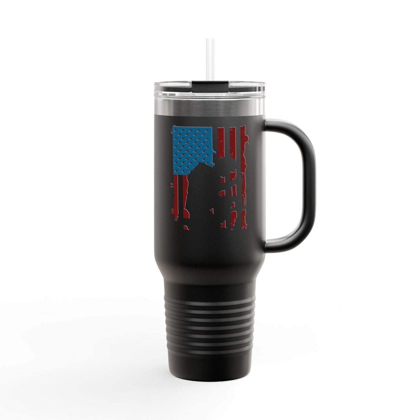 Patriotic Insulated Travel Mug, 40oz - Perfect for Camping, Parties, BBQs, 4th of July, Made for Adventure, Essential for Outdoor Lovers