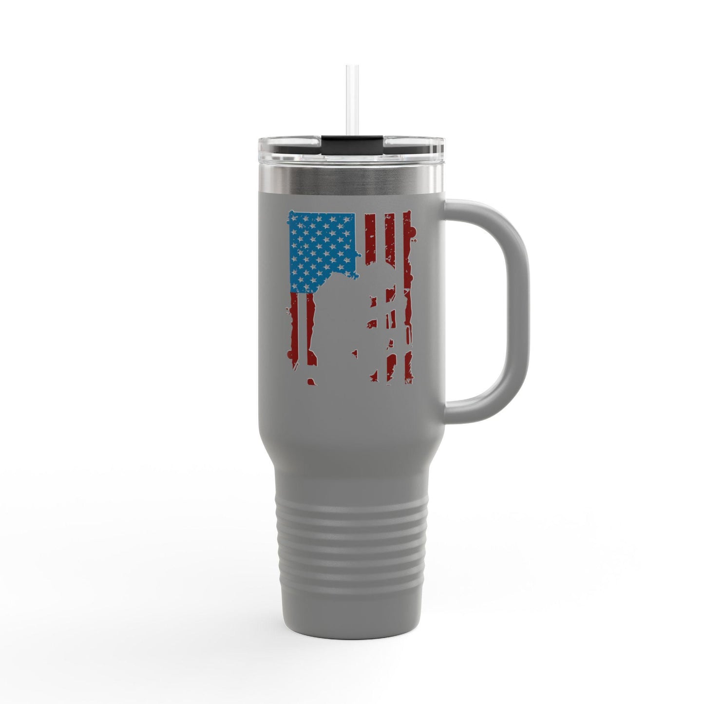 Patriotic Insulated Travel Mug, 40oz - Perfect for Camping, Parties, BBQs, 4th of July, Made for Adventure, Essential for Outdoor Lovers