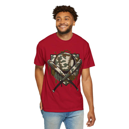 Camouflage Baseball T-Shirt, Unisex Tee for Sports Lovers, Casual Wear, Great for Game Days, Father's Day Gifts, Outdoor Activities