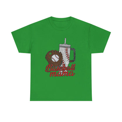 Baseball Mama Unisex Heavy Cotton Tee, Sports Fan Shirt, Gifts for Mom, Baseball Season Apparel, Soft Cotton Tee for Game Day