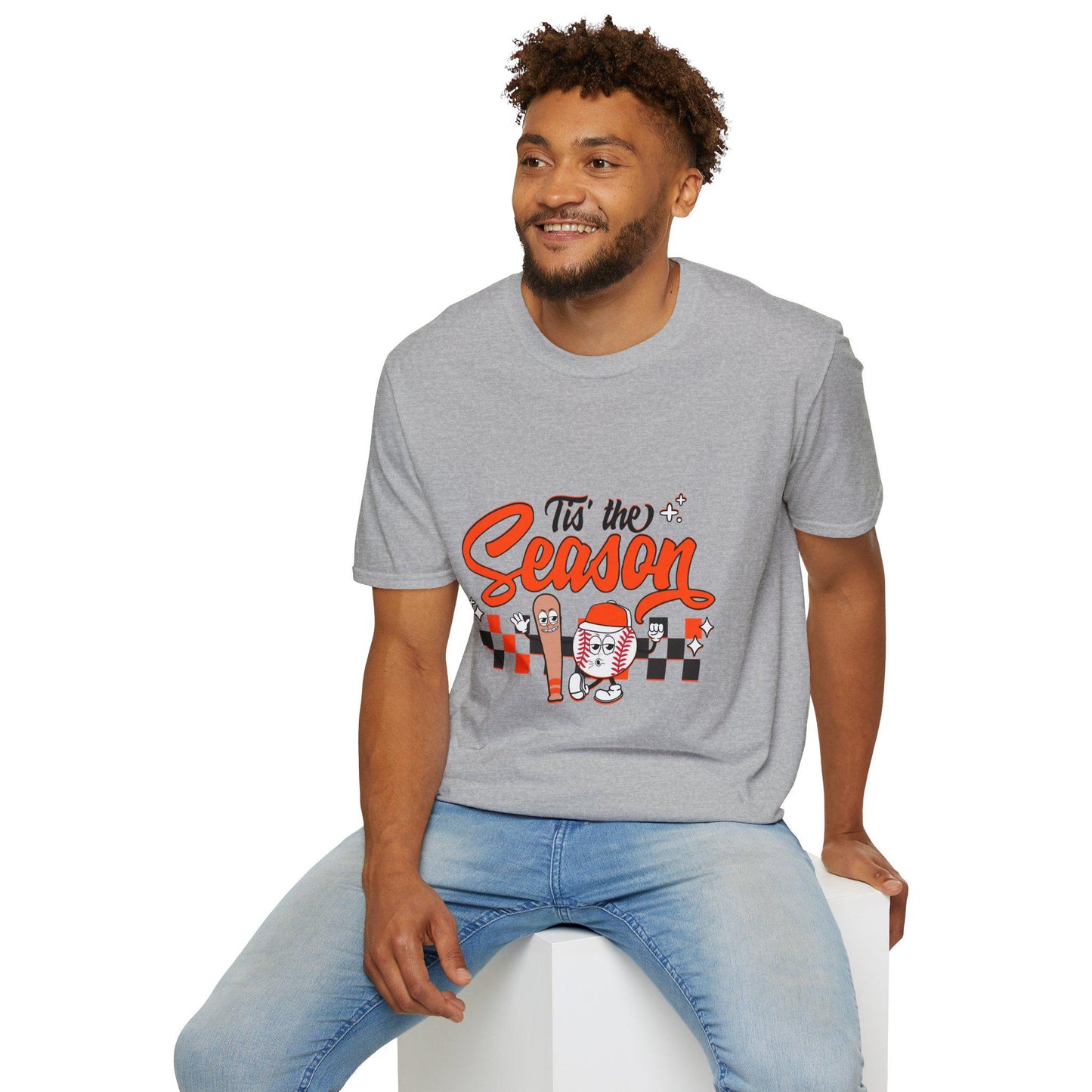 Tis the Season Baseball T-Shirt, Fun Holiday Shirt, Unisex Graphic Tee, Perfect Gift for Christmas, Festive Apparel, Casual Wear