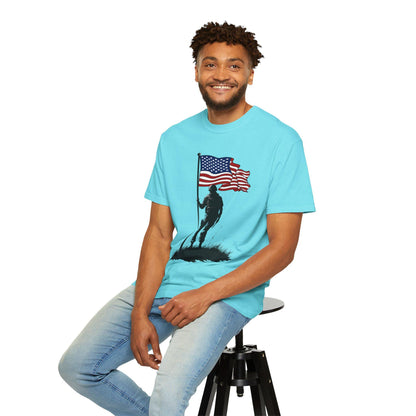 Patriotic Soldier T-Shirt - Unisex Casual Wear, Vintage Style Tee, Military Appreciation, Gift for Veterans, Independence Day