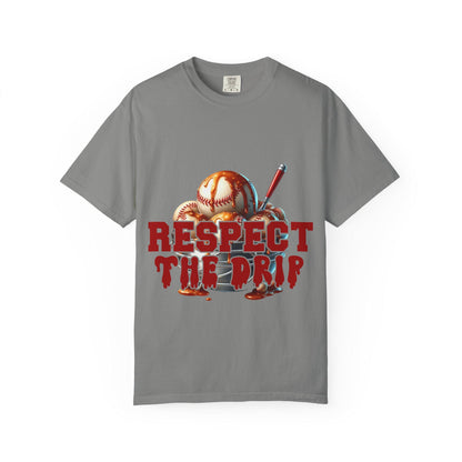 Baseball Themed Unisex T-Shirt - Respect the Drip, Perfect for Sports Lovers, Game Day, Casual Wear, Birthday Gifts, Summer Style