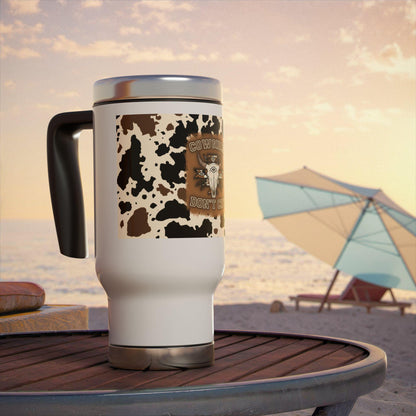 Cowgirl Travel Mug, Stainless Steel Travel Coffee Tumbler, Perfect Gift for Cowgirls, Camping Mug, Western Style Drinkware