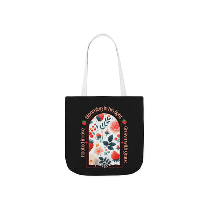Faith Floral Inspirational Canvas Tote Bag, Boho Style, Perfect for Everyday Carry, Mother's Day Gift, Eco-Friendly, Summer Outing