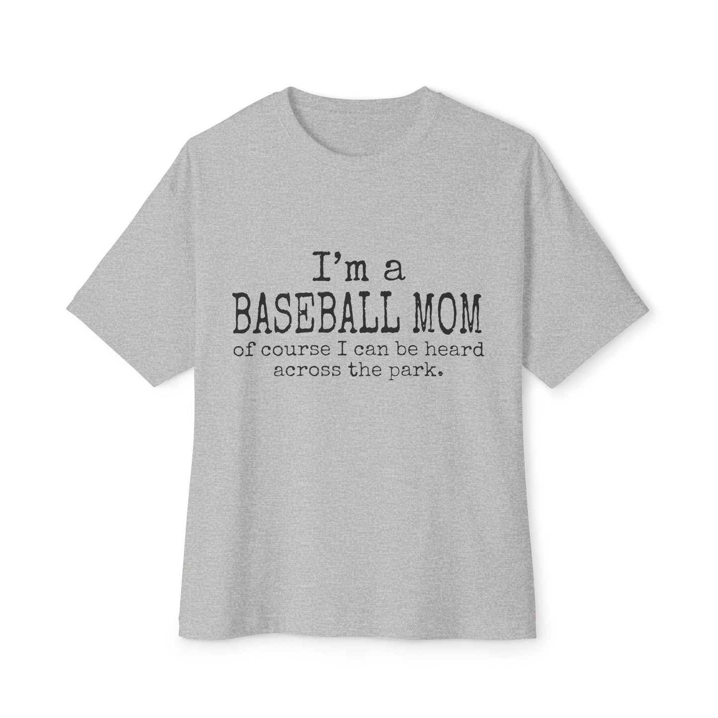 Baseball Mom Oversized Tee, Perfect for Sports Events, Gifts for Mother's Day, Comfortable Casual Wear,Personalized Fan