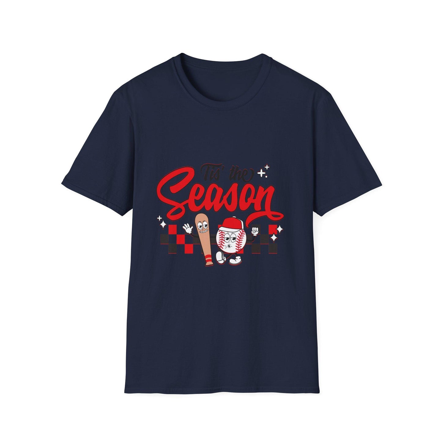 Tis the Season Graphic Baseball T-Shirt, Holiday Apparel, Gift for Baseball Lovers, Fun Seasonal Tee, Cute Graphic Shirt