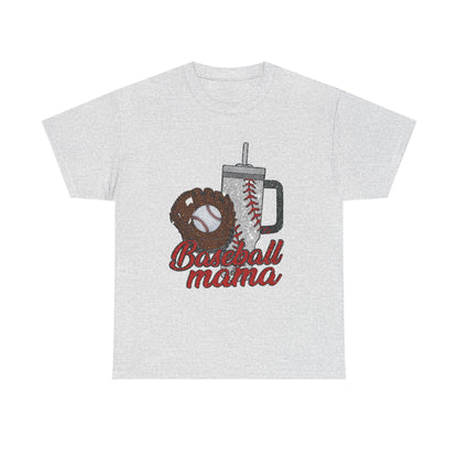 Baseball Mama Unisex Heavy Cotton Tee, Sports Fan Shirt, Gifts for Mom, Baseball Season Apparel, Soft Cotton Tee for Game Day