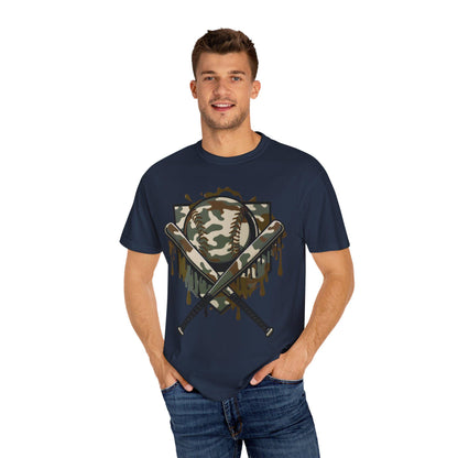 Camouflage Baseball T-Shirt, Unisex Tee for Sports Lovers, Casual Wear, Great for Game Days, Father's Day Gifts, Outdoor Activities