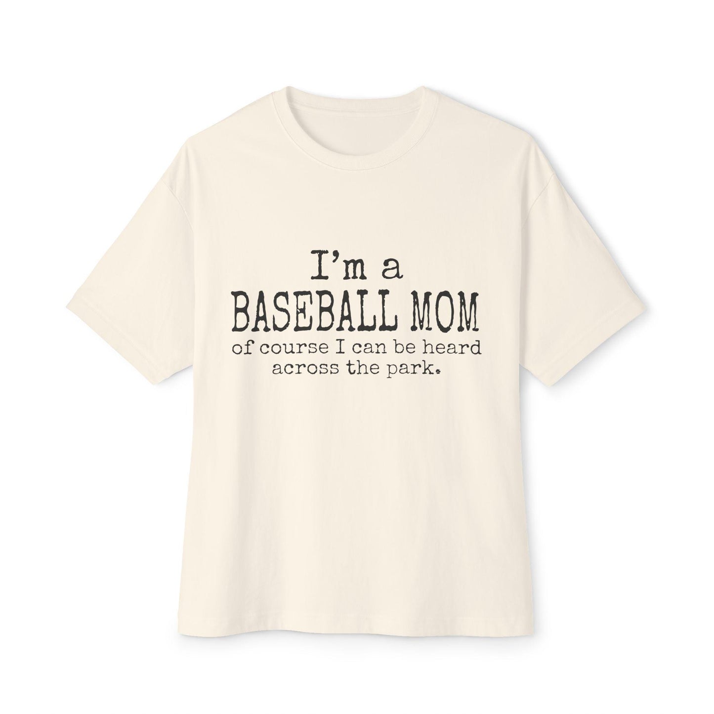 Baseball Mom Oversized Tee, Perfect for Sports Events, Gifts for Mother's Day, Comfortable Casual Wear,Personalized Fan