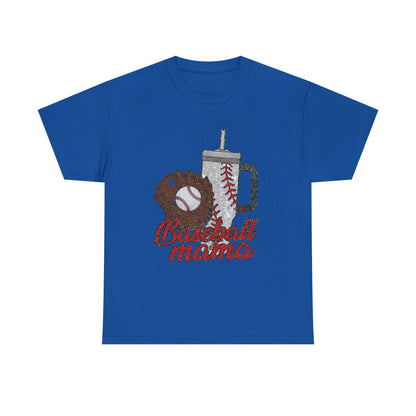 Baseball Mama Unisex Heavy Cotton Tee, Sports Fan Shirt, Gifts for Mom, Baseball Season Apparel, Soft Cotton Tee for Game Day