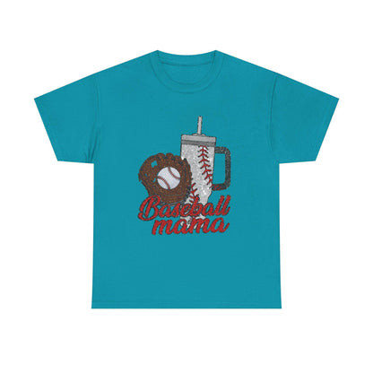Baseball Mama Unisex Heavy Cotton Tee, Sports Fan Shirt, Gifts for Mom, Baseball Season Apparel, Soft Cotton Tee for Game Day