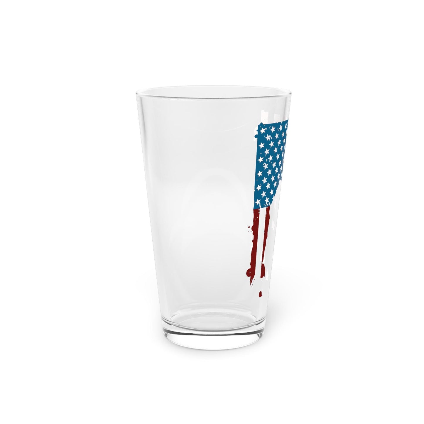 Patriotic Pint Glass, 16oz USA Flag Design, Perfect for Parties, Outdoor Events, July 4th, Gifts for Beer Lovers, Red White Blue