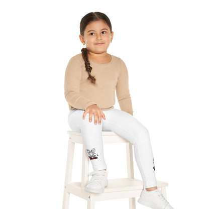 Cute Kids Leggings with Baseball Bow Design, Comfortable Activewear for Girls, Perfect for Sports, Play, School, Gift Ideas