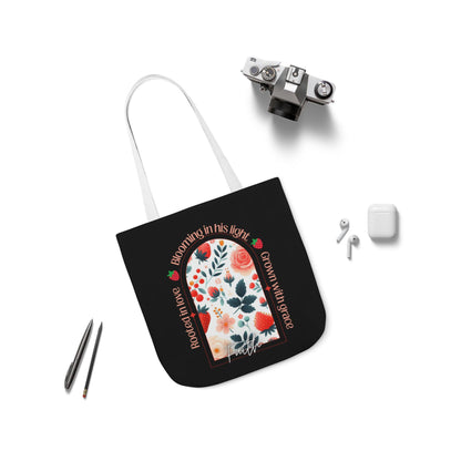 Faith Floral Inspirational Canvas Tote Bag, Boho Style, Perfect for Everyday Carry, Mother's Day Gift, Eco-Friendly, Summer Outing
