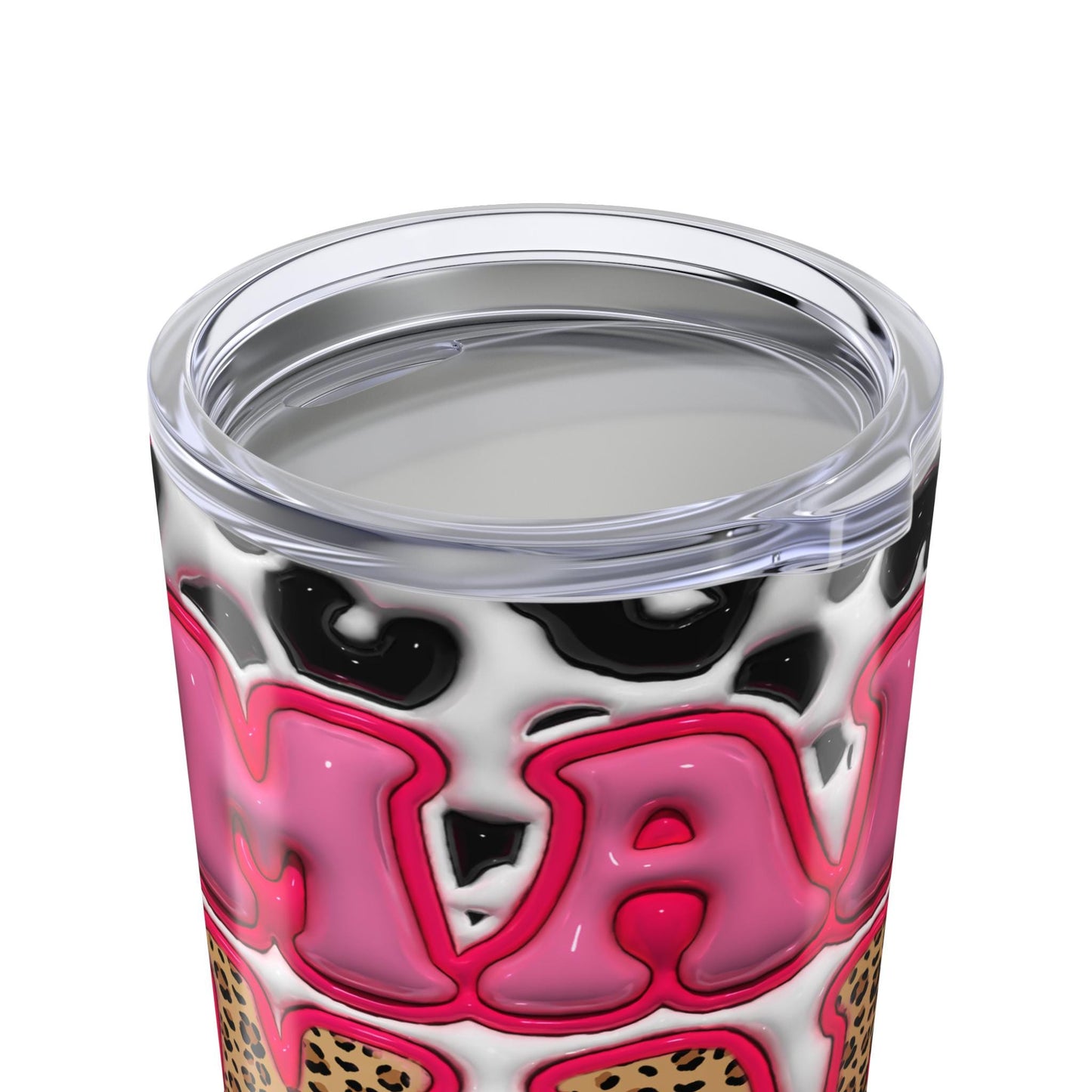 Trendy 20oz Tumbler with MAMA Pink Leopard Print Design, Cute Animal Print Travel Mug, Perfect for Gifts, Summer Parties, and Everyday Use