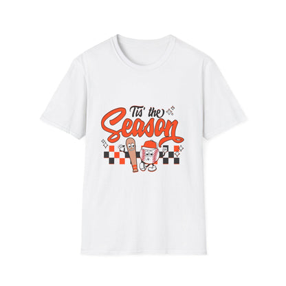Tis the Season Baseball T-Shirt, Fun Holiday Shirt, Unisex Graphic Tee, Perfect Gift for Christmas, Festive Apparel, Casual Wear