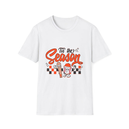 Tis the Season Baseball T-Shirt, Fun Holiday Shirt, Unisex Graphic Tee, Perfect Gift for Christmas, Festive Apparel, Casual Wear
