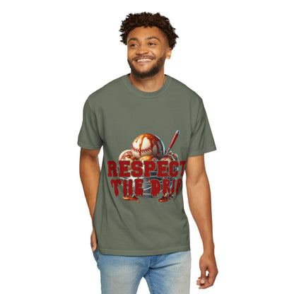 Baseball Themed Unisex T-Shirt - Respect the Drip, Perfect for Sports Lovers, Game Day, Casual Wear, Birthday Gifts, Summer Style